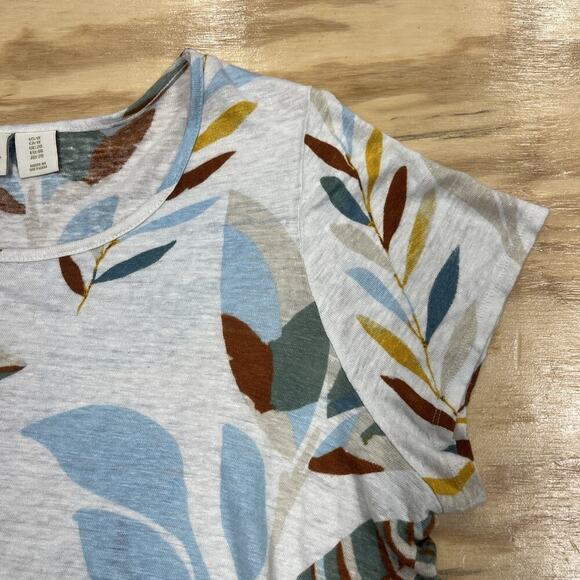 Cynthia Rowley 100% Linen Top Womens Size 1X Floral Lightweight Casual Beachy - Picture 6 of 7